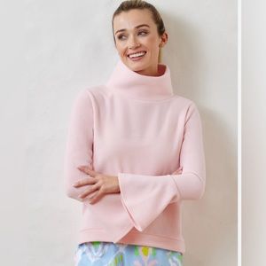 Dudley Stephens Monte Mod Turtleneck in Vello Fleece (Pink)